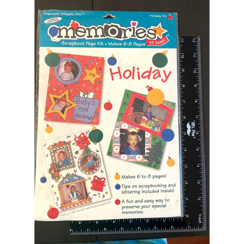 Frances Meyer Inc. Scrapbook Page Kit Holiday Theme 6-8 Pages Includes Stickers